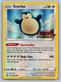 Snorlax - (Prerelease) Holo Promo SWSH: Sword & Shield Promo Cards SWSH068 NM - Image 1
