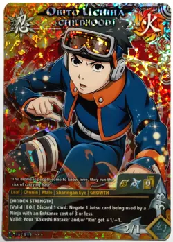 Carte Naruto CCG Collectible Card Game 230 Foil neuf Prism Obito Uchiha - Image 1
