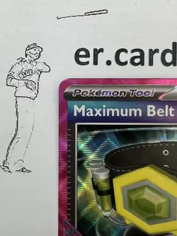 Maximum Belt 154/162 Temporal Forces Trainer Holo Pokemon Card - LP - Image 3