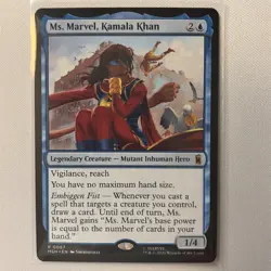 Ms. Marvel, Kamala Khan 67 NM Marvel Super Heroes MTG Regular - Image 2