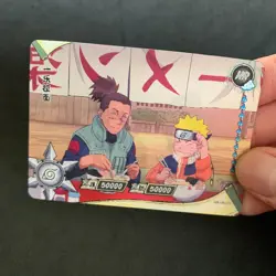 Naruto Kayou CCG - Naruto & Iruka HR-011 Hologram - T4 Exclusive Card - NM - Image 1