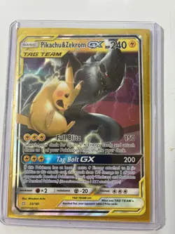 Pokemon TCG Pikachu & Zekrom GX Team Up Holo Card 33/181 NM Condition - Image 3