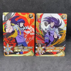 Naruto Kayou CCG - Hinata Hyuga AR-049 & AR-034 Gold Full Art Card Lot - NM - Image 1