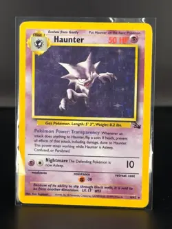Haunter 6/62 Fossil Unlimited Holo Rare - WOTC Pokemon Card - HP - 18 - - Image 1
