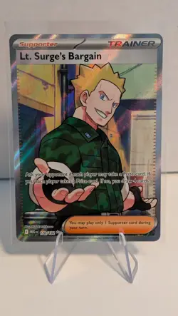 Lt. Surge's Bargain 170/132 Ultra Rare Full Art Pokemon Mega Evolution NM - Image 1