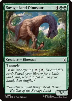 Savage Land Dinosaur 185 Common Foil MTG MSH NM - Image 1
