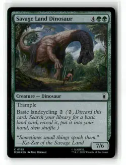 Savage Land Dinosaur 185 Common Foil MTG MSH NM - Image 2