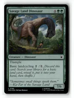 Savage Land Dinosaur 185 Common Foil MTG MSH NM - Image 4