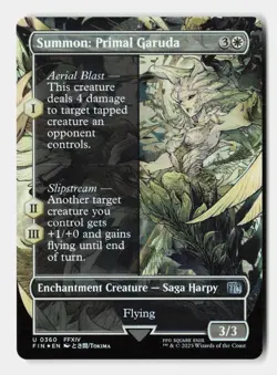 Summon: Primal Garuda (Borderless) 360 FINAL FANTASY MTG Foil NM - Image 1