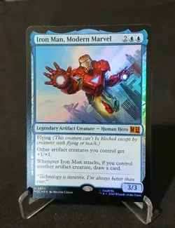 Iron Man Modern Marvel Foil NM Magic the Gathering Marvel Heroes Collector - Image 1