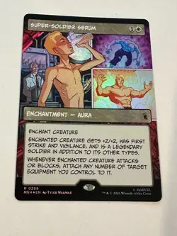 MTG Marvel Super Heroes Super-Soldier Serum Foil Borderless NM #299 - Image 1
