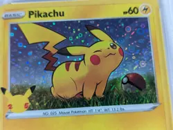 2020 Pokemon Promo General Mills 25th #039 Pikachu HOLO PSA 9 - Image 2