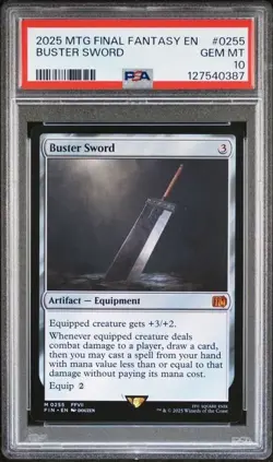 PSA 10 Buster Sword Final Fantasy - Image 1