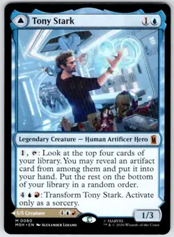 Tony Stark 80 Mythic Marvel Super Heroes Magic: The Gathering Near Mint - Image 1