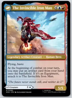 Tony Stark 80 Mythic Marvel Super Heroes Magic: The Gathering Near Mint - Image 2