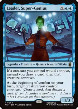 NM Leader, Super-Genius, MTG, Super Heroes, Magic the Gathering, 64 - Image 1