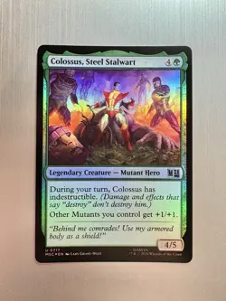 Colossus, Steel Stalwart - 717 - MTG: Marvel Super Heroes - Uncommon - FOIL - Image 1