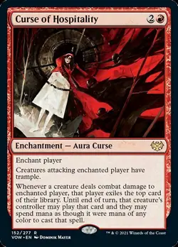 CURSE OF HOSPITALITY mtg NM-M Innistrad: Crimson Vow 1 Rare - Image 1