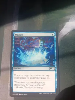 Miscast 57 Uncommon Core Set 2021 Magic: The Gathering Lightly Played - Image 1
