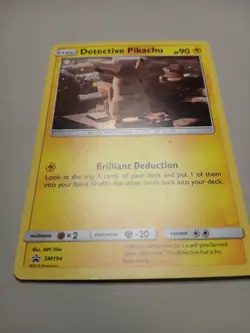 Pokemon Tcg, Detective Pikachu, Sm Blackstsr Promo, Sm194 - Image 4