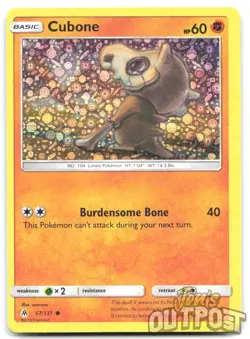 Cubone NM General Mills Promo 57/131 Forbidden Light Pokemon TCG Holo - Image 1