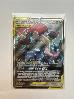 GRENINJA & ZOROARK GX TAG TEAM 2019 POKEMON TCG SM UNBROKEN BONDS 200/214 - Image 1