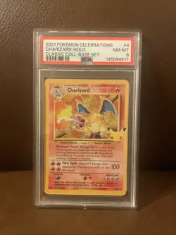 Pokemon TCG Celebrations Classic Collection Charizard 4/102 Holo PSA 8 2021 - Image 1