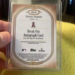 2026 Topps Tier One Denzer Guzman Break Out Auto /99 RC Autograph Angels - Image 2