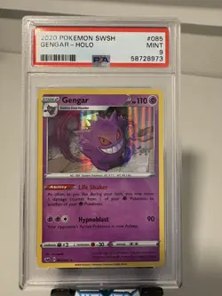 POKEMON TCG GENGAR 85/202 PSA 9 Sword & Shield Base Set Holo - Image 1