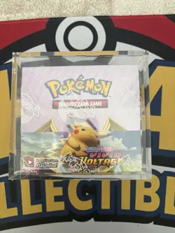 Pokemon Sword And Shield vivid Voltage Booster Box And Acrylic Case - Image 1