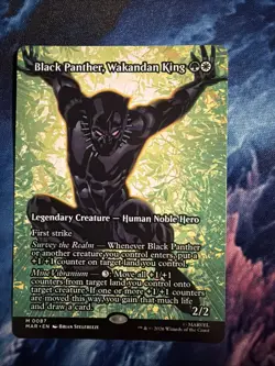 Black Panther, Wakandan King (Borderless) Marvel Super Heroes Regular NM MTG - Image 1