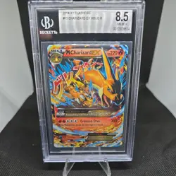 Pokemon M Charizard EX 13/106 Flashfire Ultra Rare Holo Beckett 8.5 2014 - Image 1