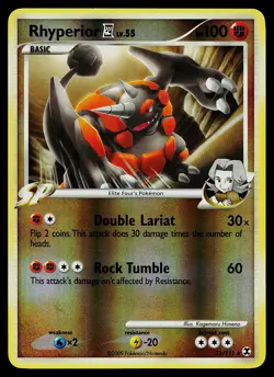 Pokemon Card - Rhyperior E4 Rising Rivals 32/111 Reverse Holo - Image 1
