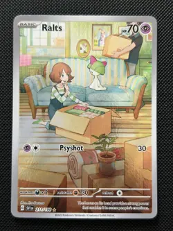Fresh Pulled NM Ralts 211/198 Illustration Rare Holo Pokemon Card Scarlet Violet - Image 1