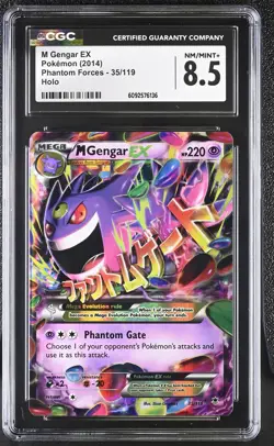 CGC 8.5 M Gengar EX 2014 Phantom Forces 35/119 Holo Pokemon Card - Image 1