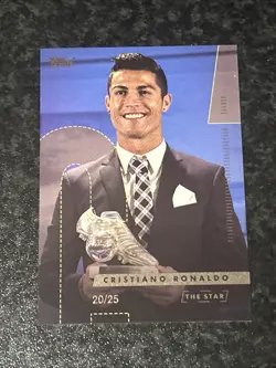 Topps Cristiano Ronaldo Curated Set CR7 Blue - Parallel Card - /25 - Image 1