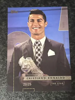 Topps Cristiano Ronaldo Curated Set CR7 Blue - Parallel Card - /25 - Image 2