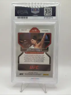 2022 ADRIAN YANEZ PSA 10 #10/42 PINK PULSAR UFC PANINI PRIZM ROOKIE CARD RC - Image 2