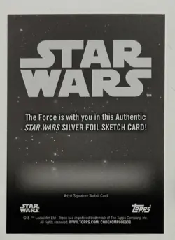 2024 Topps Star Wars Galaxy Chrome Silver Foil Blank Sketch Card Artist Proofs - Image 2