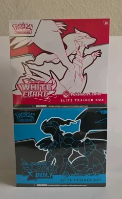 Pokemon Center Black Bolt and White Flare ETB Pokemon TCG - Factory Sealed - Image 1