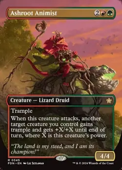 2x Ashroot Animist (#345) - Extended Art FDN NM MTG - Image 1
