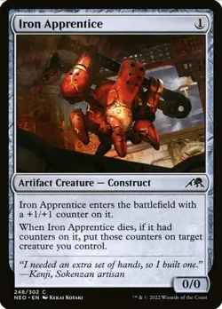 X 1 Iron Apprentice NM-M Kamigawa Neon Dynasty 248 MTG Magic The Gathering - Image 1