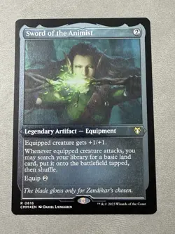 Foil - Sword of the Animist (Foil Etched) CMM - 616 NM - Image 1