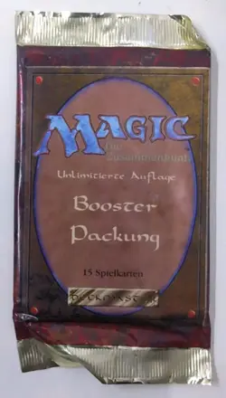 Magic The Gathering Revised Booster Pack Sealed German FWB Foreign White Border - Image 1