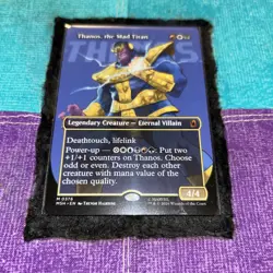 Thanos, the Mad Titan MtG Magic Marvel Super Heroes Borderless Reg #0367 NM/MNT - Image 1