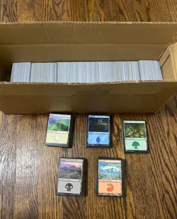 Magic the Gathering basic lands Bulk Over 1000 Total Basic Lands - Various Sets - Image 1