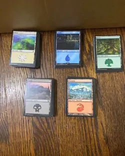 Magic the Gathering basic lands Bulk Over 1000 Total Basic Lands - Various Sets - Image 2