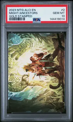 2023 MTG THE LOST CAVERNS OF IXALAN ART SER #2 MIGHT OF THE ANCESTORS PSA 10 - Image 1