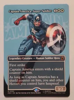 MTG: Captain America, Super-Soldier (Borderless) (0352) Marvel Super Heroes Foil - Image 1