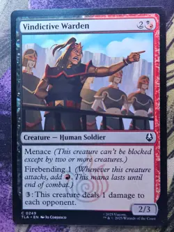 Vindictive Warden 249 Common Avatar: The Last Airbender Magic: The Gathering MP - Image 1